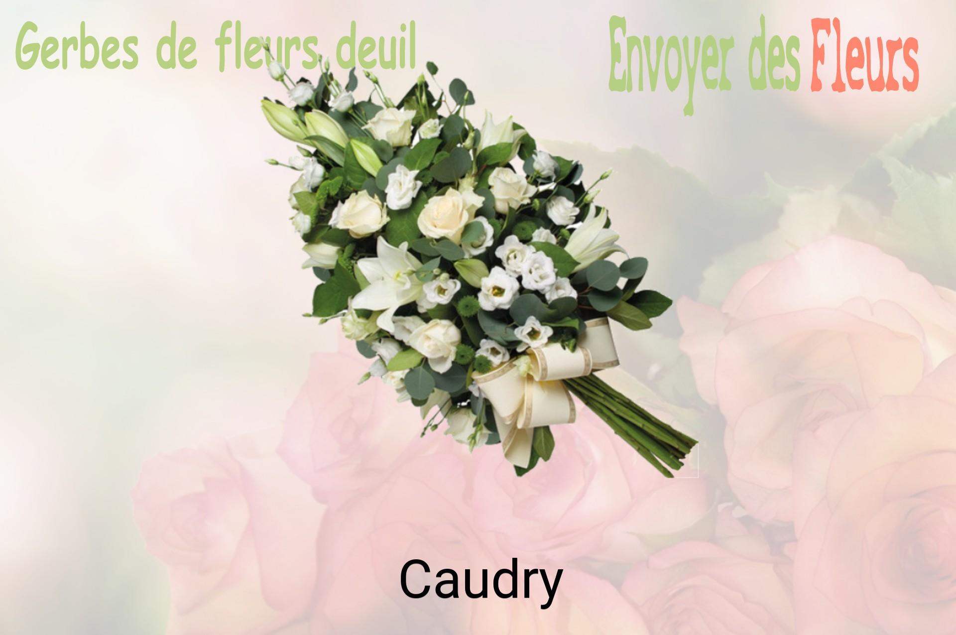 Gerbe de fleurs de deuil livrée à Caudry